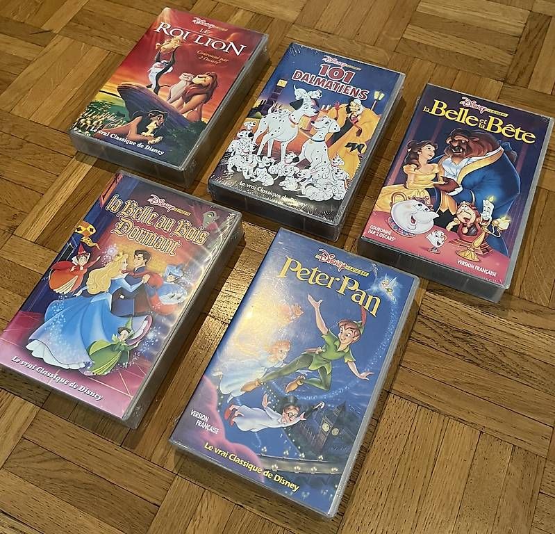 Tutti i VHS: 5 VHS Disney sous blister – Nuovo e nell'imballaggio originale da Genève venduto da joel1201 1