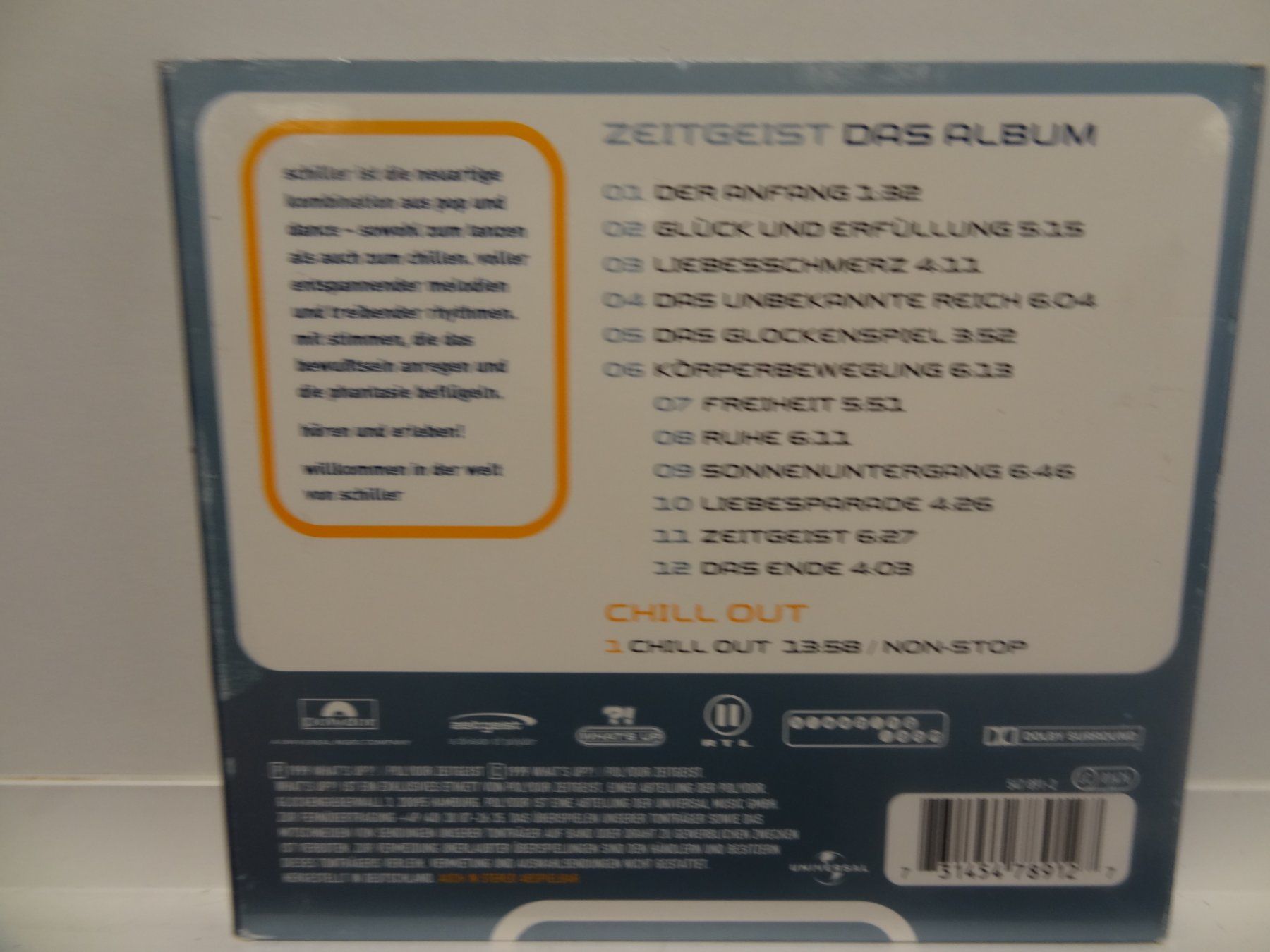 CDs: Schiller, Zeitgeist – Gebraucht aus luzern von musicandart 1