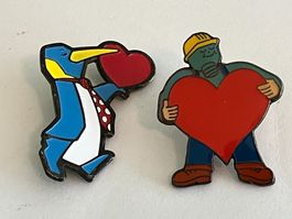 2 Pin Figur mit Herz