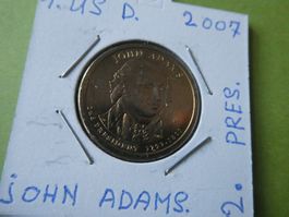 USA 2007, 1 Dollar Sondermünze John Adams unz.