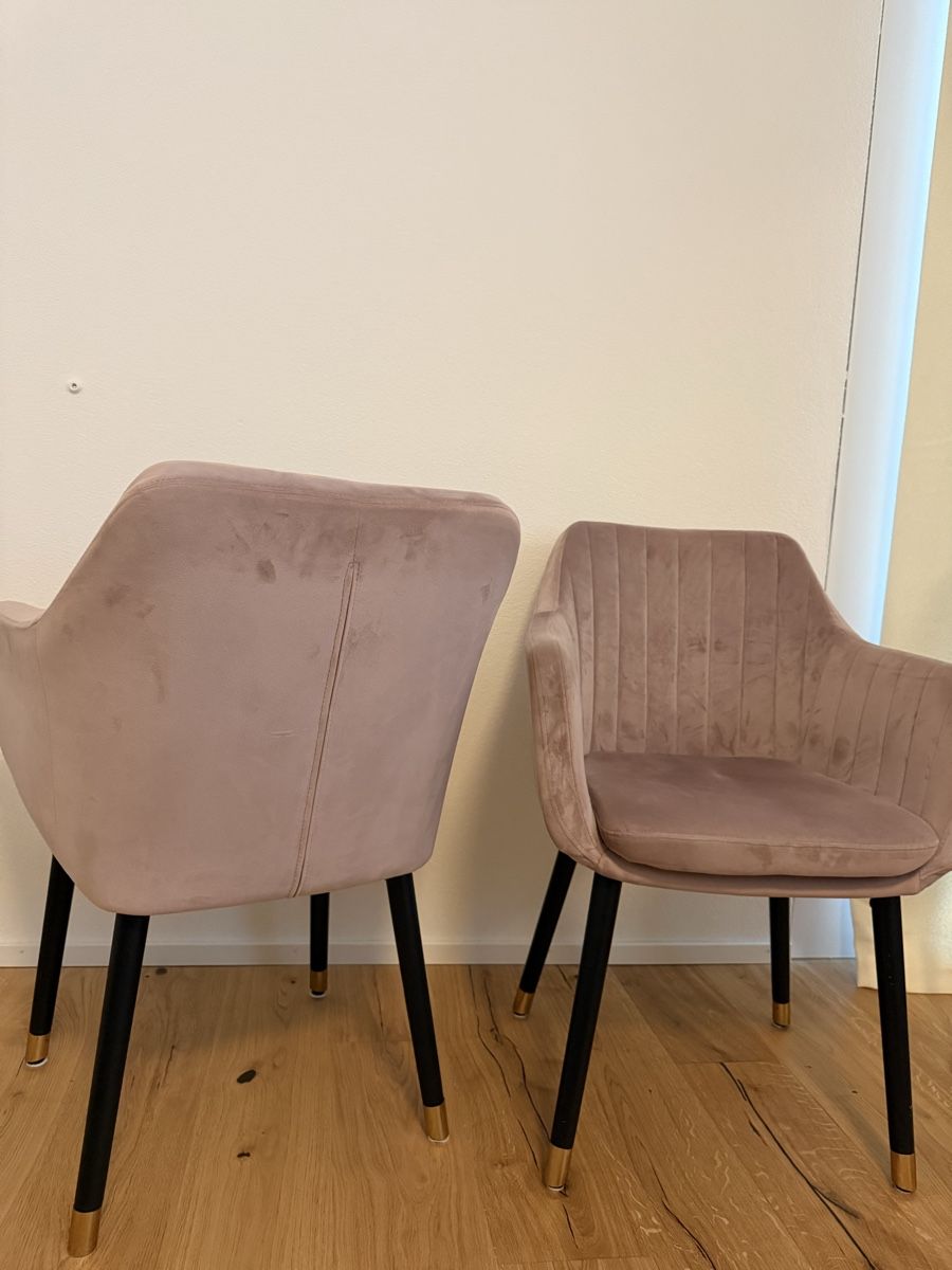 Stühle: Stuhl Set Samt Rosa – Gebraucht aus Gossau SG von laura_dema 1