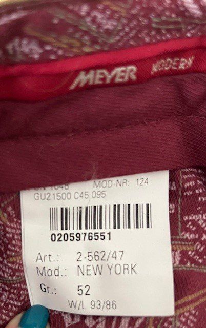 Pantaloni: Meyer pantaloni marroni, taglia 52 – Usato da Osogna venduto da dan_8vzm 1