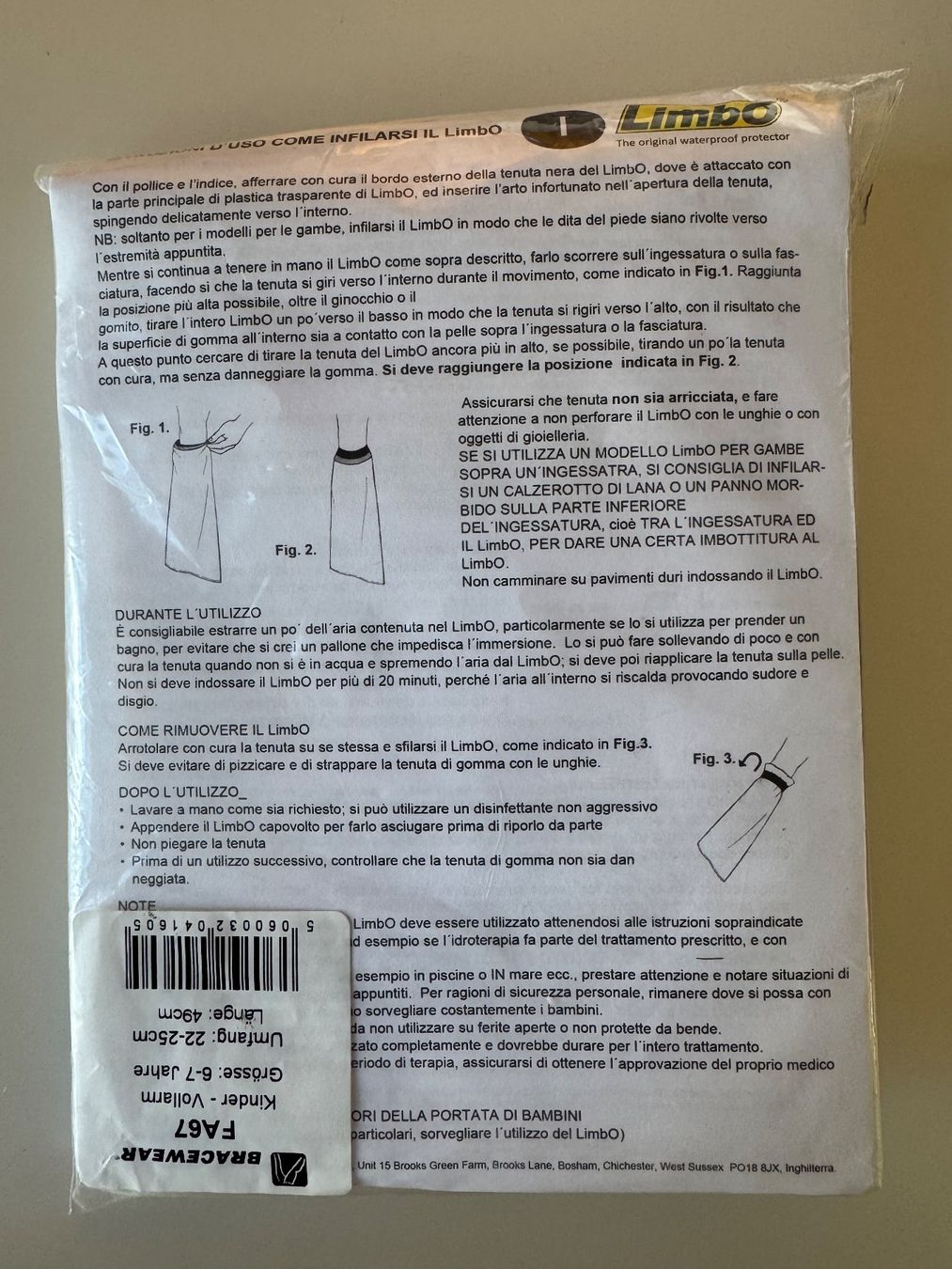Attrezzature mediche: LIMBO Armschutzhülle 49 cm – Usato da Winterthur venduto da Cgrob77 1
