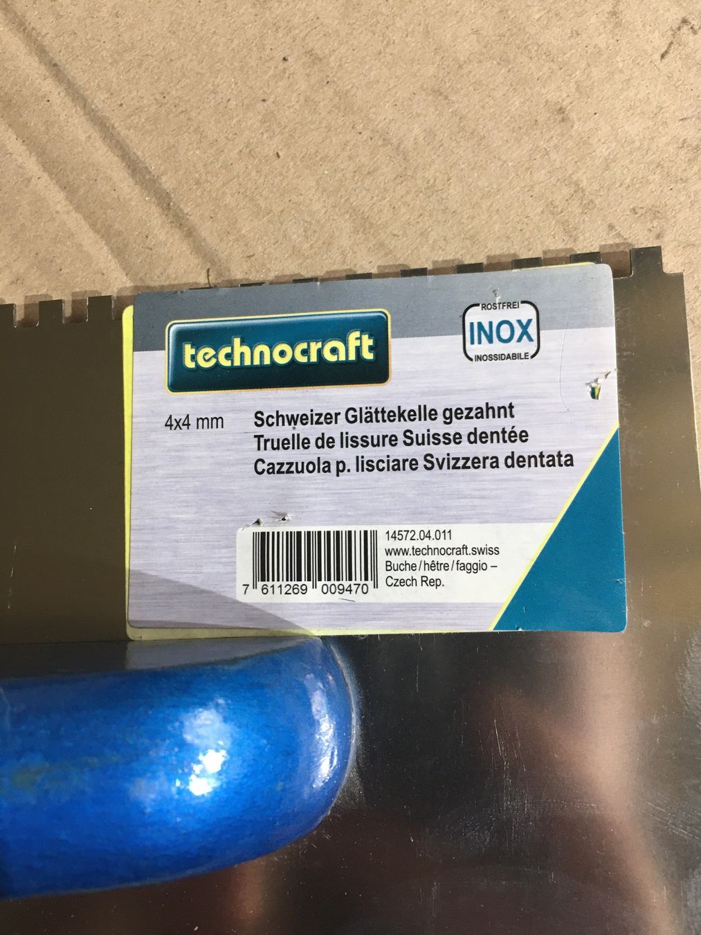 Technocraft Alle Werkzeuge: Technocraft Glättekelle gezahnt 4x4mm – Neu und originalverpackt aus Tann von Mad_less 1