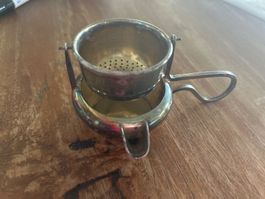 Teesieb mit Abtropfschale Rarität #21