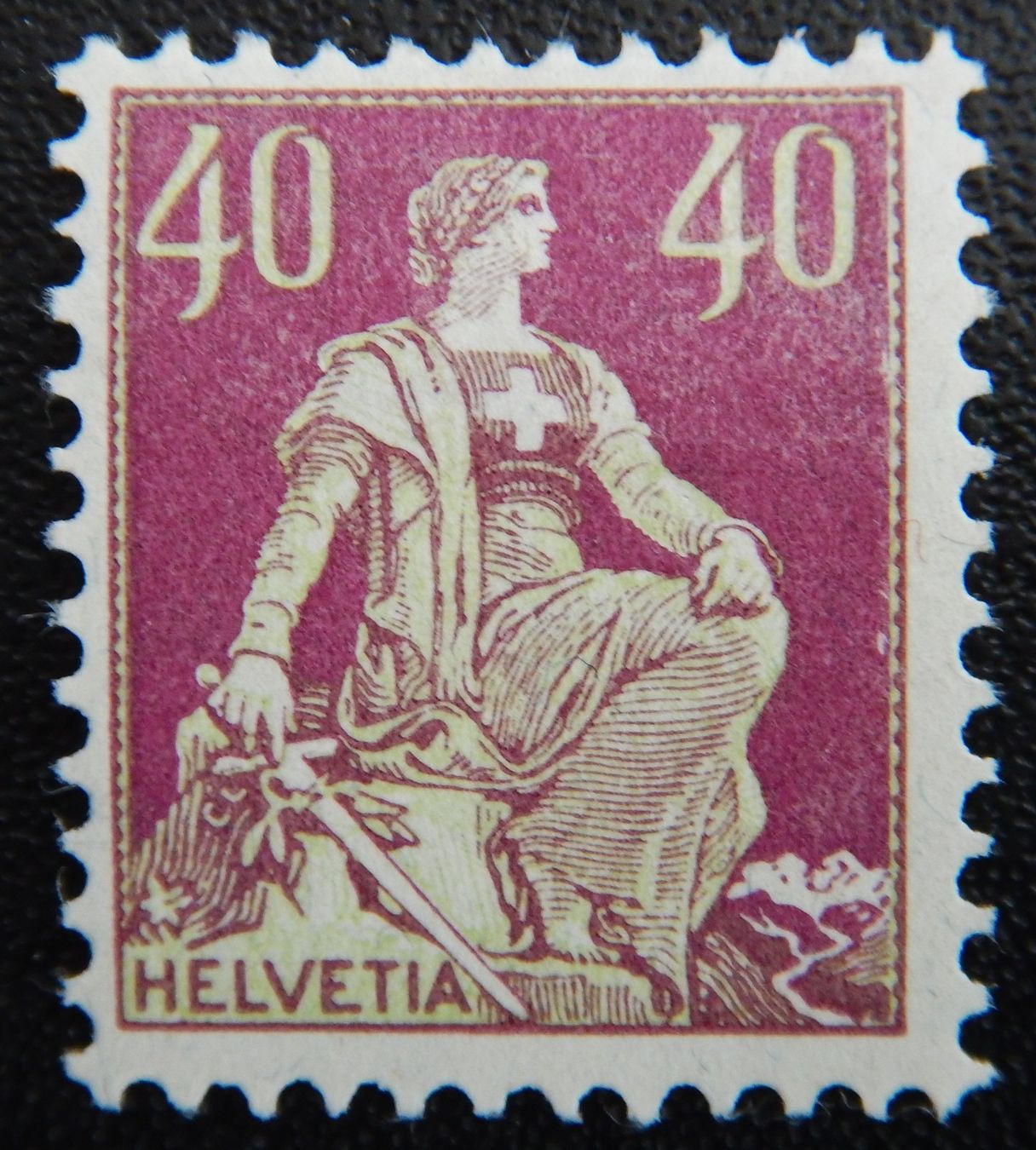 Tutti i francobolli: Schweiz Kat. 112 * 1908 Kat. 30 Fr. – Usato da Zürich venduto da Muehlekauf