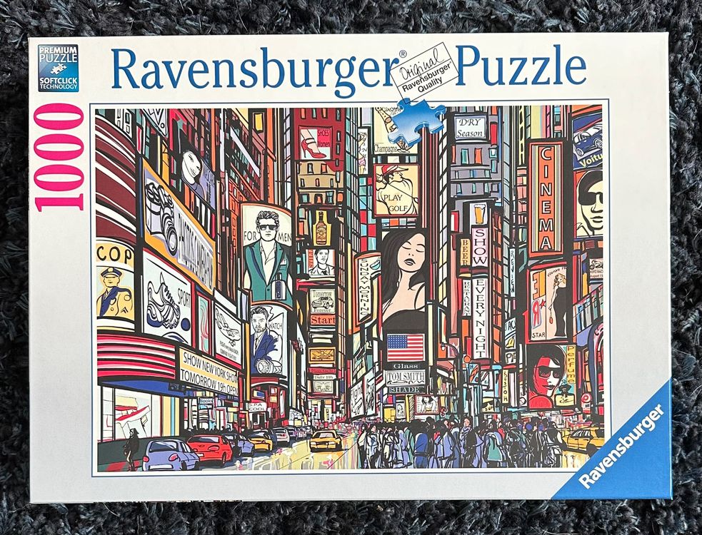 Ravensburger Puzzle 1000 Pezzi Times Square Con Realtà Aumentata – 19306, 70x50 Cm