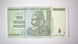 Banknote Simbabwe 10'000'000'000'000 Dollars 2008 UNZ