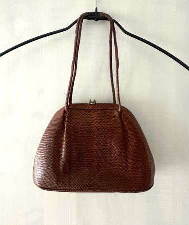 Vintage Damen Handtasche Schlangenleder