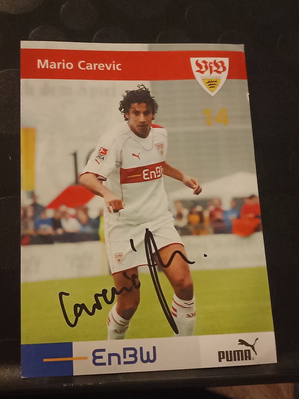 Autografi: Mario Carevic - VfB Stuttgart - Handsigniert – Usato da Menziken venduto da Artographs