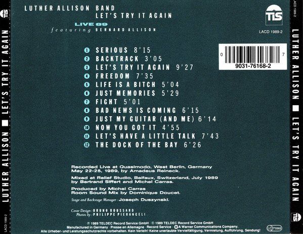 CDs: Luther Allison LET'S TRY IT AGAIN CD – D'occasion à Kandergrund par Sososo 6
