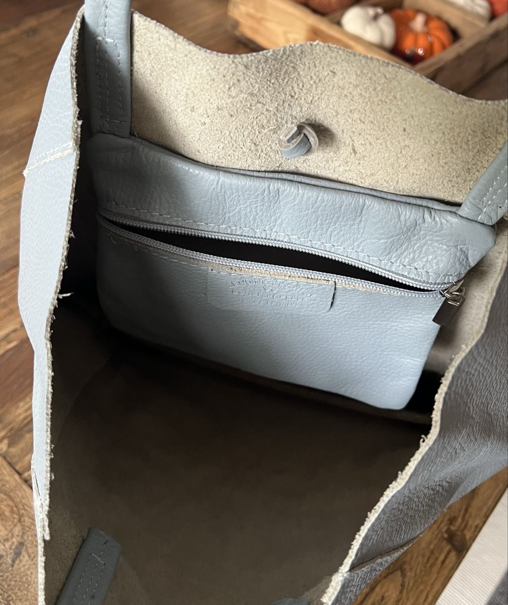 Taschen für Damen: Tasche hellblau, Leder-Shopper  – Neu (gemäss Beschreibung) aus Lausen von Mysli1 4