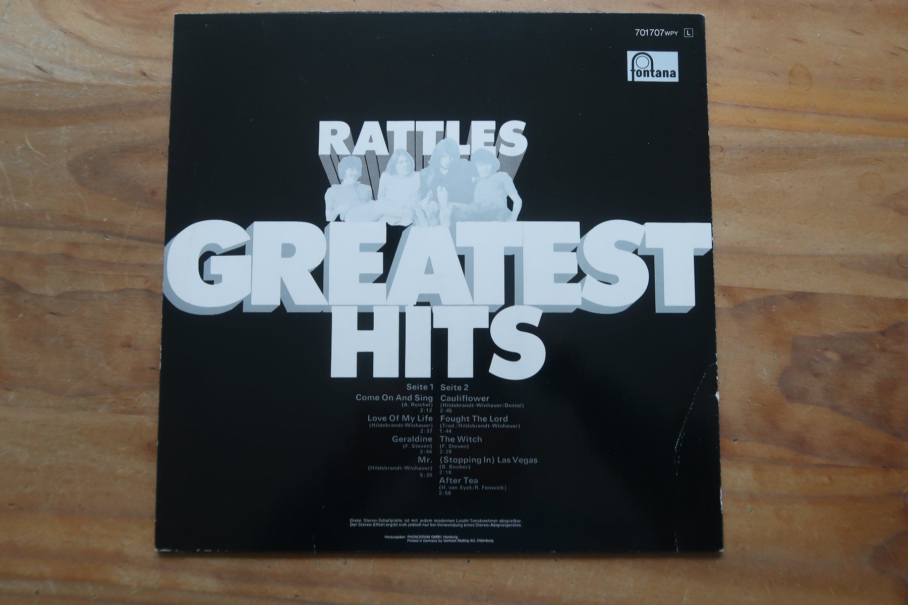Dischi in vinile: THE RATTLES - GREATEST HITS - VINYL LP – Usato da Basel venduto da Patiscat 1