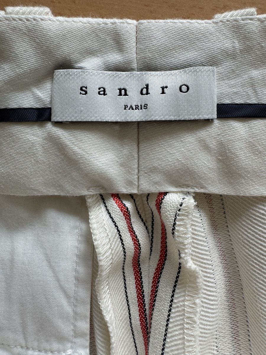 Sandro Hosen: Pantalon rayé SANDRO en coton lin T38 – Neu (gemäss Beschreibung) aus Morges von sandy069 4
