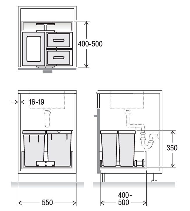 Müllex Cestini per rifiuti: 081 Müllex Abfallsystem X55 M17 – Nuovo (secondo la descrizione) da Derendingen venduto da Meisterstuecke 3
