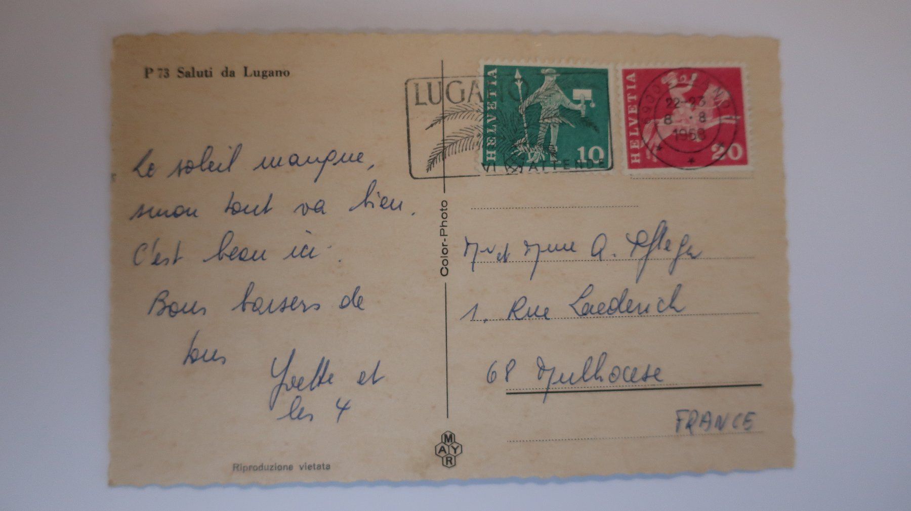 Cartes postales: Saluti da Lugano Multivues – D'occasion à Cormoret par Pascalll2001 2