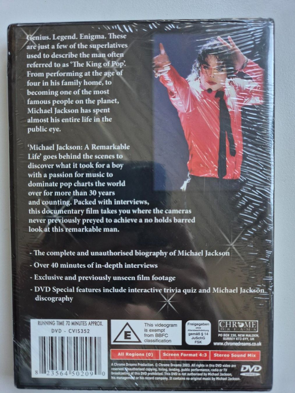 Tutti i DVDs: DVD Michael Jackson - A remarkable life – Nuovo e nell'imballaggio originale da Rüti ZH venduto da pep_l9zp 1