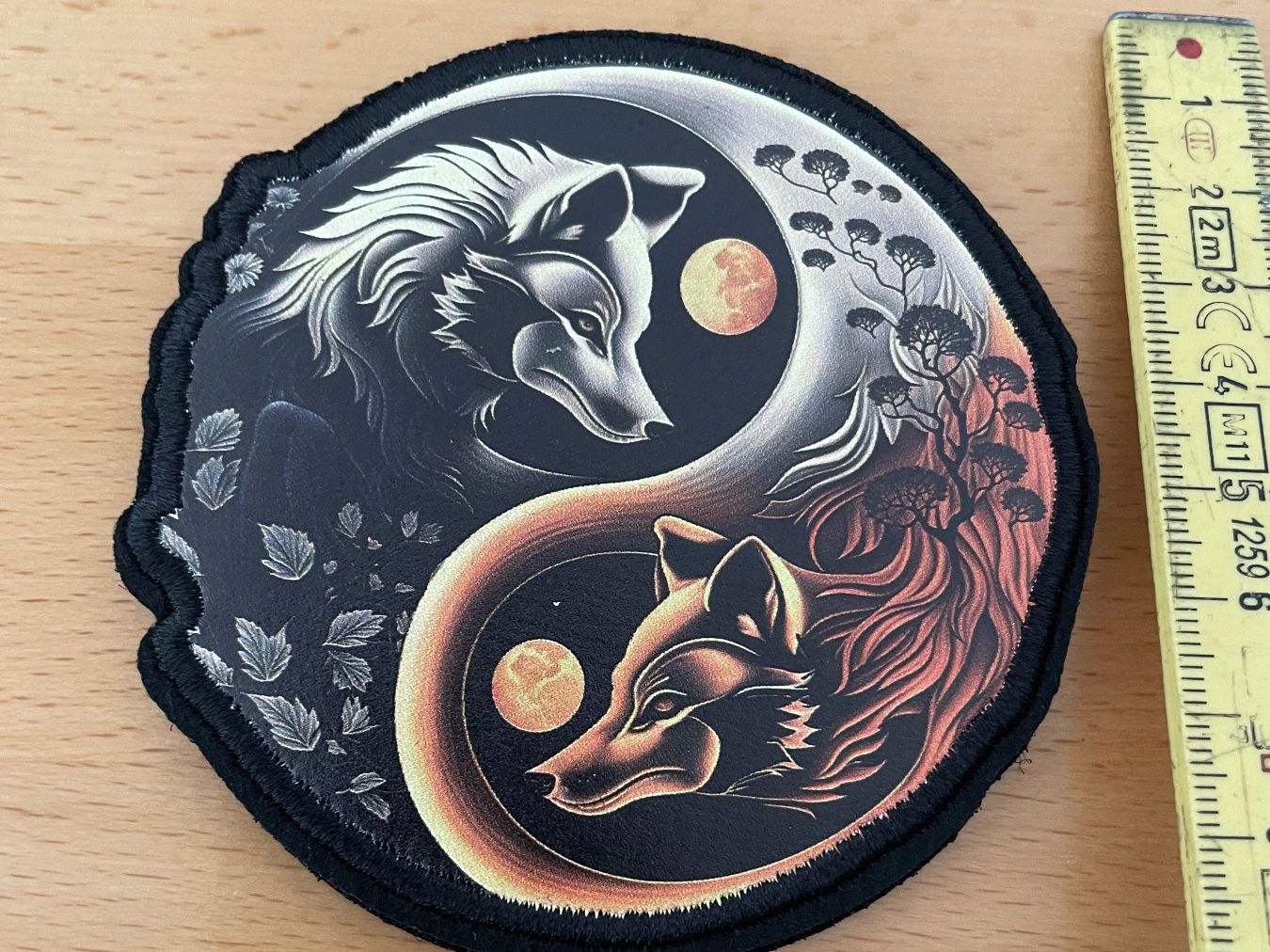 Patches: Wolf Yin Yang mit klettverschluss Patch Aufnäher Sticker – Neu (gemäss Beschreibung) aus Horn von abutre72