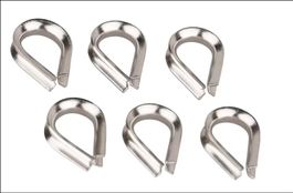 6 Stk. Kauschen INOX für Drahtseil 3 mm. Gratis Zustellung!
