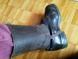 Ledergamaschen, Gr. 43, schwarz, Vintage, guter Zustand