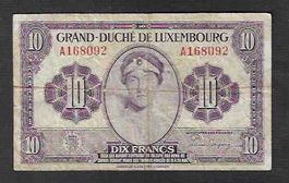 Luxembourg  10  Francs  Gebraucht