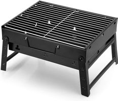 Holzkohlegrill Edelstahl tragbar Campinggrill fürr Garten
