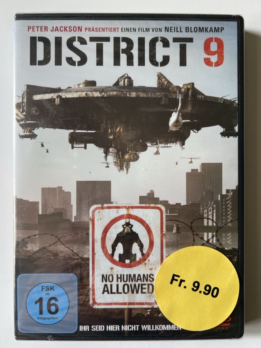 Tutti i DVDs: District 9  – Nuovo e nell'imballaggio originale da Luzern venduto da nochnichtaltpapier