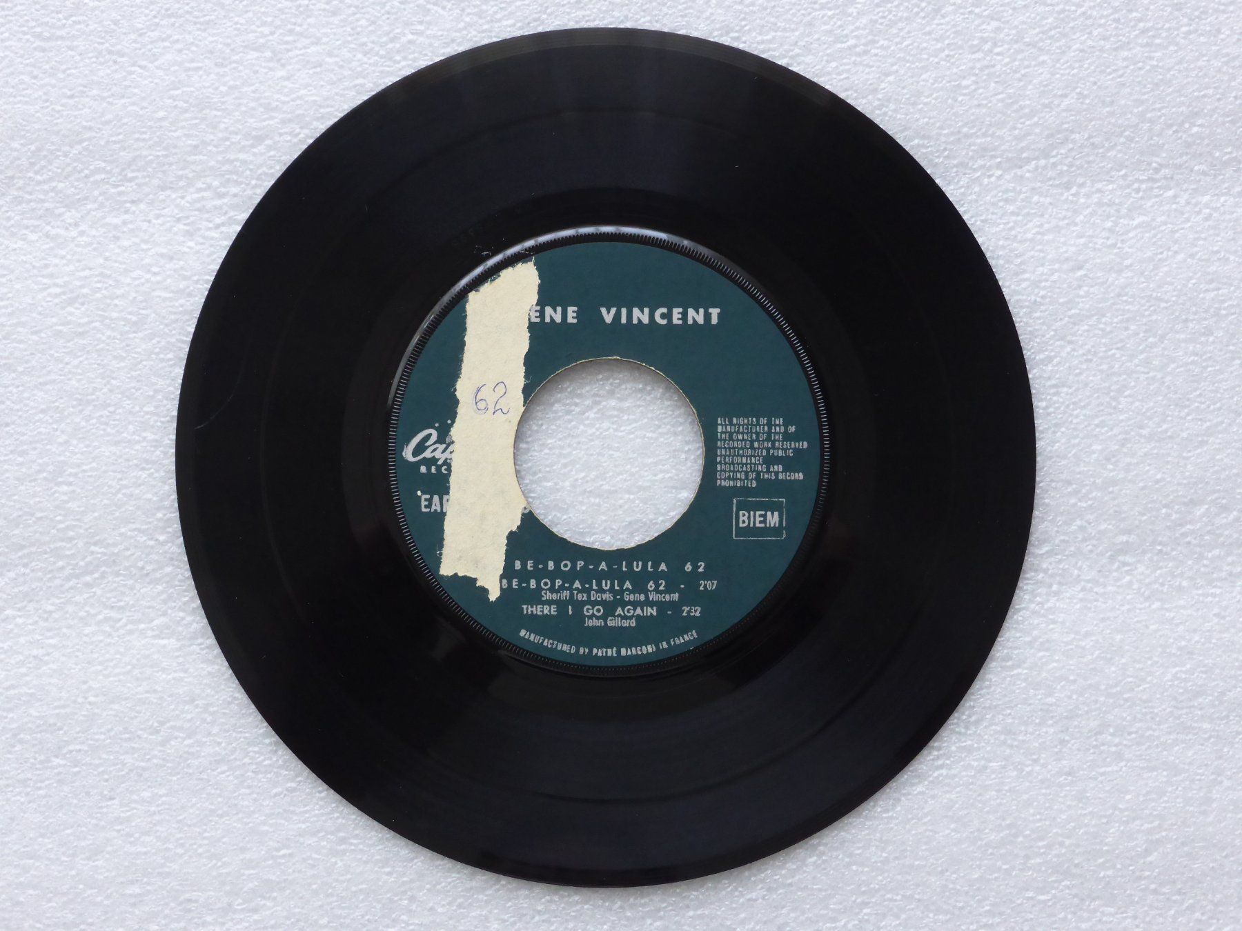 Dischi in vinile: Vinyl Single   EP  GENE VINCENT – Usato da Küssnacht am Rigi venduto da Mondkinder 1