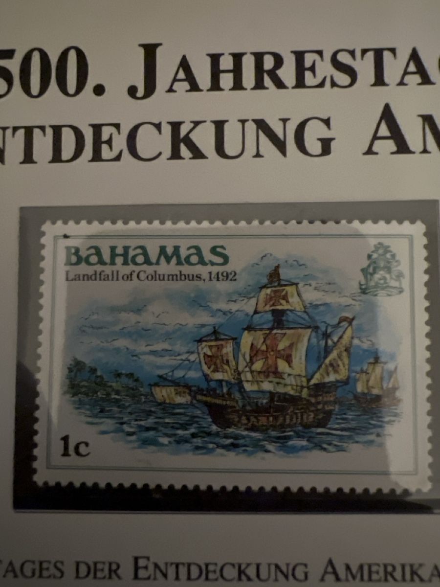 Tutti i francobolli: Bahamas Jubiläums-Briefmarke Entdeckung Amerikas – Nuovo e nell'imballaggio originale da Maur venduto da Simon_H85 1