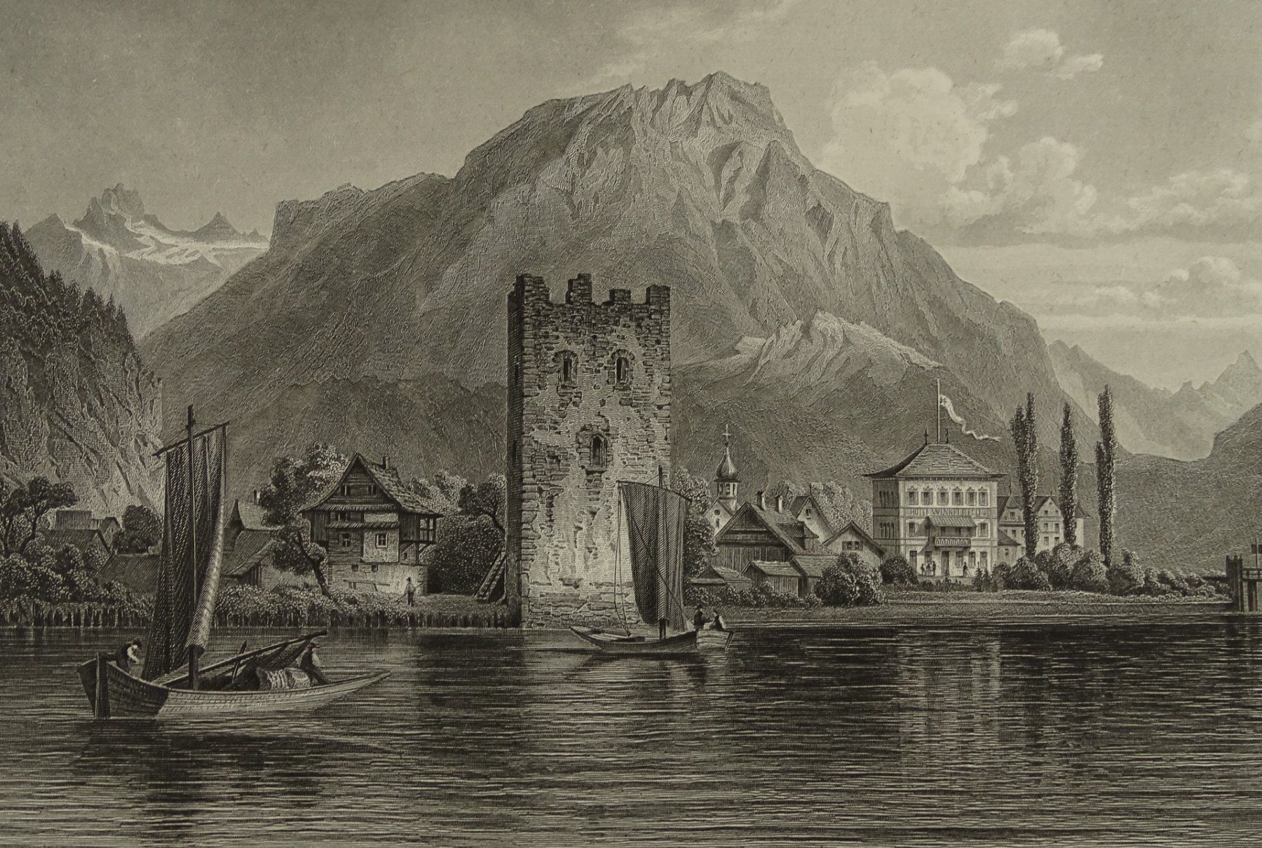 Incisioni: STANSSTAD, STAHLSTICH NACH ROHBOCK 1870 – Usato da Grüningen venduto da Kartensammler 2