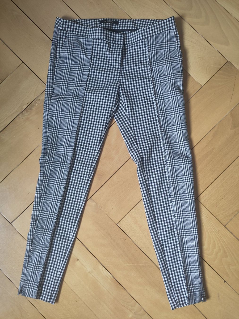 Pantaloni: Imperial Anzughose schwarz-weiss kariert – Usato da Luzern venduto da birnli