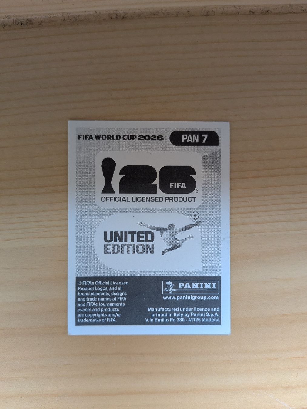 Panini Sammelbilder & Trading cards: Panini Bild PAN 7 – Gebraucht aus Eschenbach SG von SanFranciscoCalifornia 1