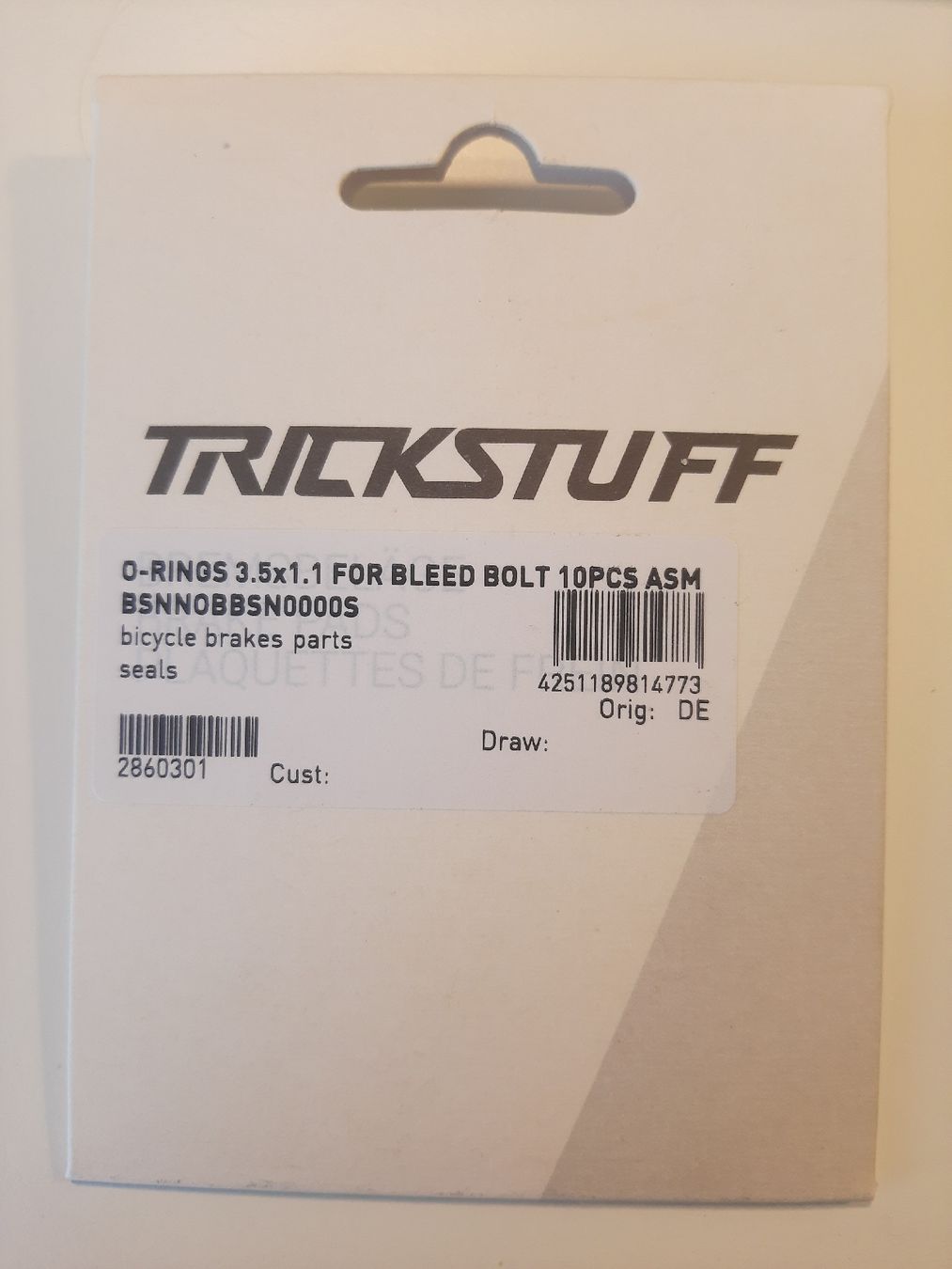 Pezzi di ricambio: Trickstuff - O-Rings for Bleed Bolt 3.5x1.1 9PCS – Nuovo e nell'imballaggio originale da Fribourg venduto da jo8_7y8z