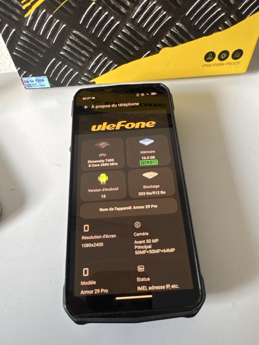 Ulefone Telefoni cellulari / Smartphones: Ulefone Armor 29 Pro Téléphone Portable Incassable – Usato da Nyon venduto da piv_5qhc 6