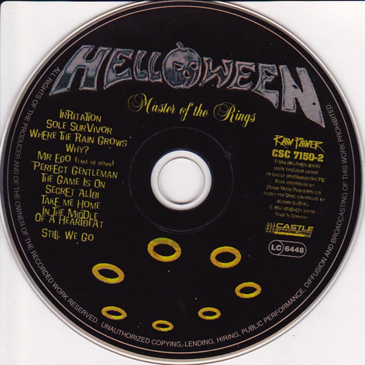 CD: Helloween - Master of the Rings – Usato da Brunnen venduto da Barfly5 2
