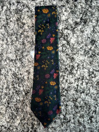 Hill & Drake Krawatte Blumen, Handmade in England, edel