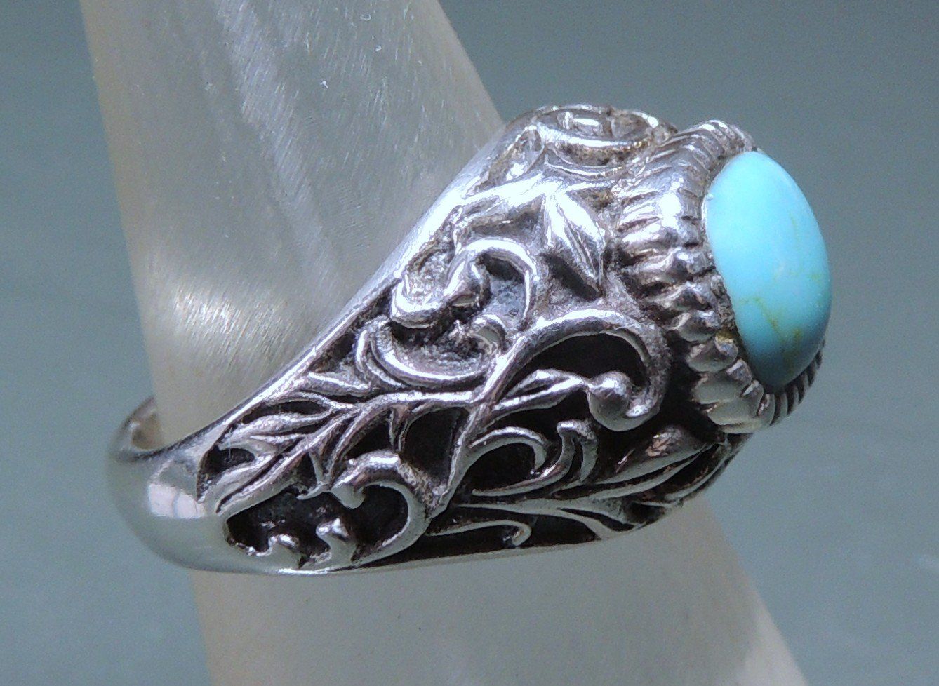 Anelli: Howlith Silber 925 Fingerring Gr. 52 – Usato da Waldenburg venduto da schaller707 1