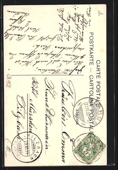 Cartoline postali: AK Glarus, Bahnhof vom Volksgarten aus – Usato da Berlin venduto da bartko-reher 1