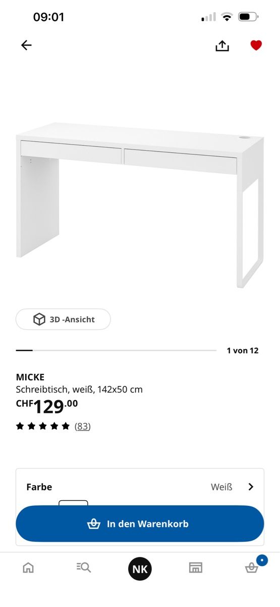 Scrivanie: Ikea Tisch Micke wie neu  – Nuovo (secondo la descrizione) da Niederhasli venduto da aug22