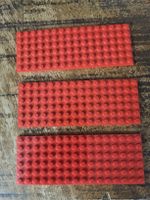 lego 3027 lot de 3 pièces Red Plate 6 x 16