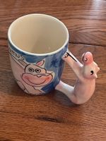 Herzige Keramik Tasse Nilpferd mit Henkel Figur