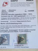 Strubel 23Eb, Attest, Bogenrand, Top Entwertung, ab 1.-