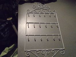 Schlüsselbrett Metall, silberfarbig, ver
