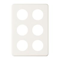 Abdeckplatte Standard 3×2 6×43mm weiss, Feller