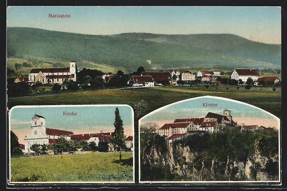 Cartoline postali: Mariastein, Panorama, Kirche und Kloster – Usato da Berlin venduto da bartko-reher