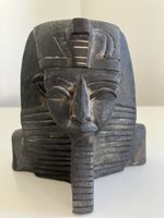 Steinskulptur Pharao, Vintage Deko-Objekt, Unikat!