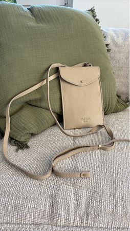 Handytasche Ann Kurz Leder beige wie neu