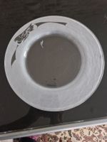 6 x Glasteller Erni Motiv, Milchglas Design Teller Set
