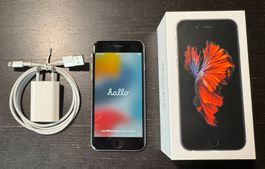 iPhone 6S, iOS 15.8.3, 64GB, Space Grey, silber, schwarz
