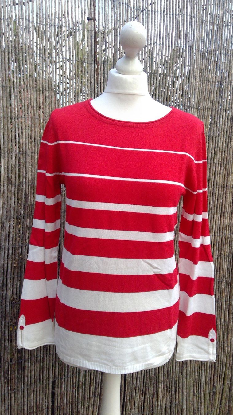 Maglioni & Felpe: Pullover rayé rouge & blanc OVS, taille M, NEUF – Nuovo e nell'imballaggio originale da Agiez venduto da chouchanelle 4